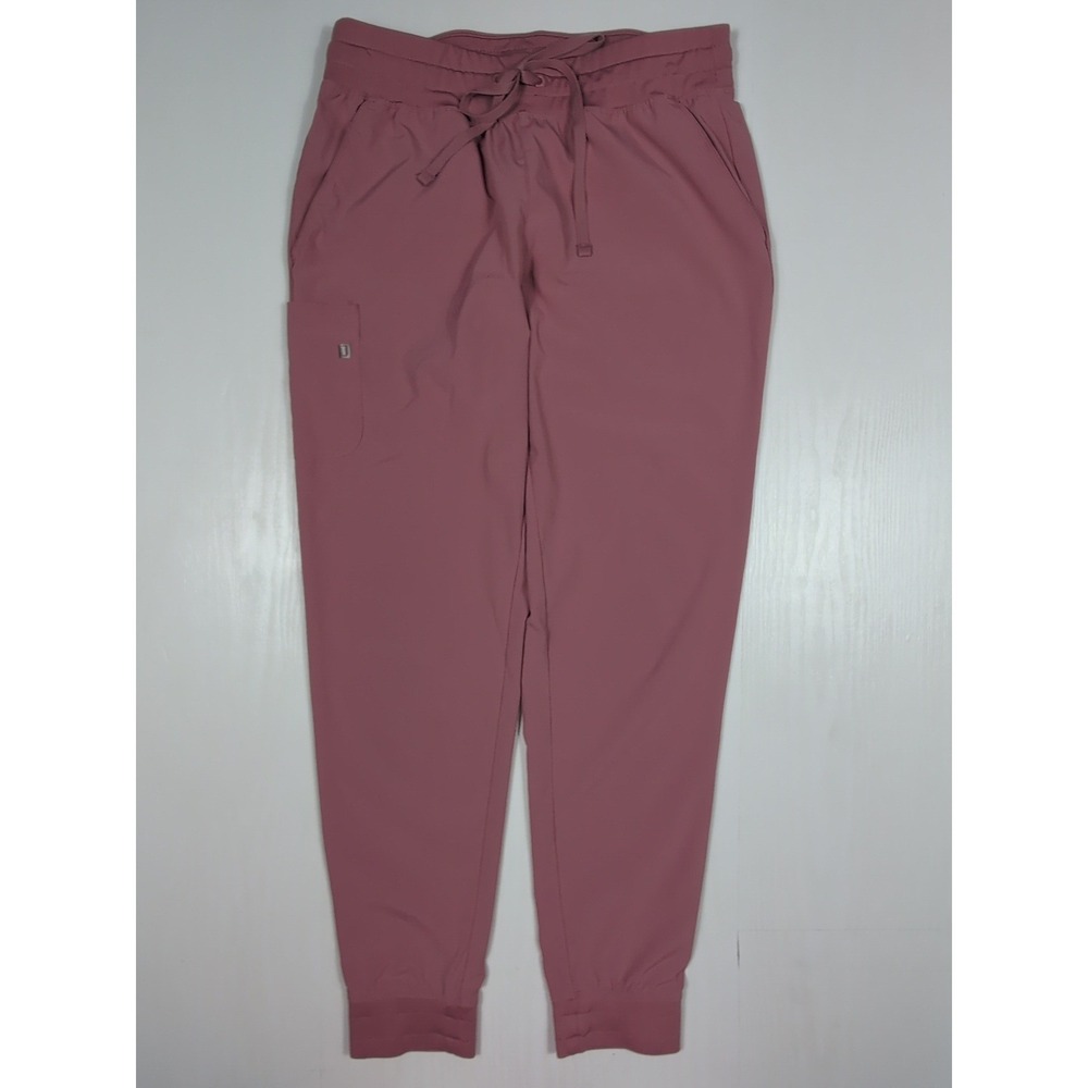 Scrub Joy Jogger Scrub Pants Mauve Pink Womens Medium Drawstring Cargo Pocket